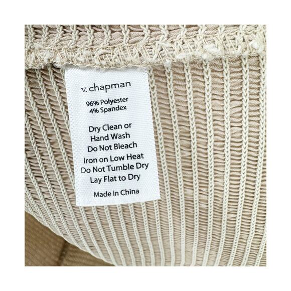 V. Chapman The Lily Dress Smocked Sleeveless In Neutral Warm Sand Size 2 NWOT - Picture 9 of 12